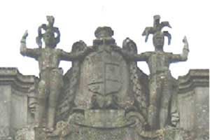 Midleton family crest on house facing East.